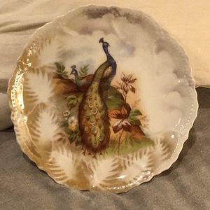 Vintage Peacock and Peahen Leuchtenburg plate